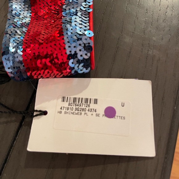 Gucci Blue and Red Sequin ShineWeb Headband Hair Accessory - Picture 12 of 12